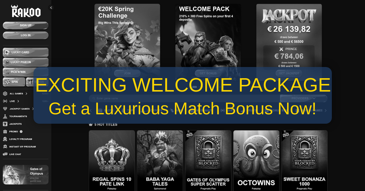 Rakoo Casino UK - Licensed online casino