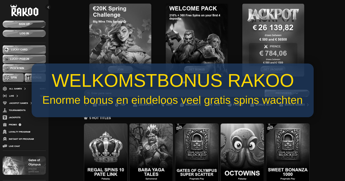 Rakoo Casino Nederland - Legaal online casino met iDEAL